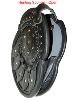 Sporran - Black Leather hunting