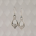 Sterling Silver Drop Bow Knot earrings
