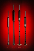 Naill regular size blackwood practice chanter with art ivory sole and nickel ferrule