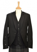 Kilt Jacket- Black  Arrochar Tweed