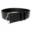 Belt - kilt - smooth black leather.